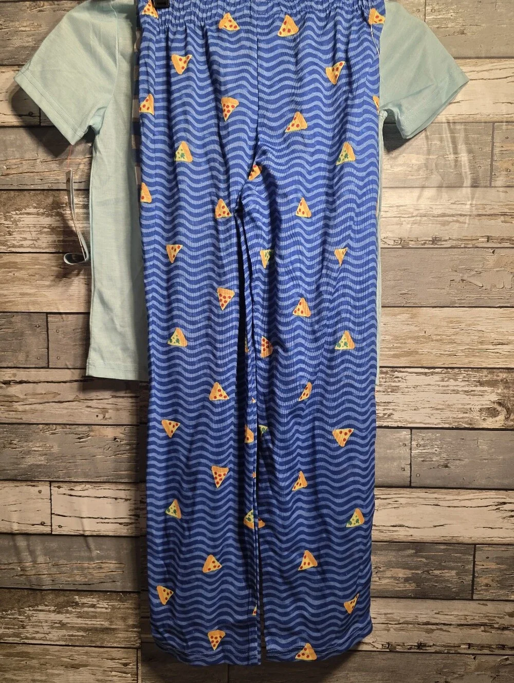 Cat & Jack Light Blue Shark and Pizza Pajama Set